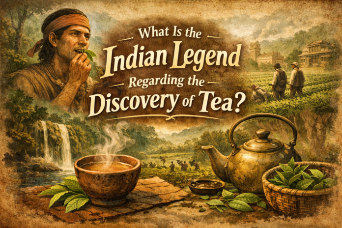 What Is the Indian Legend Regarding the Discovery of Tea