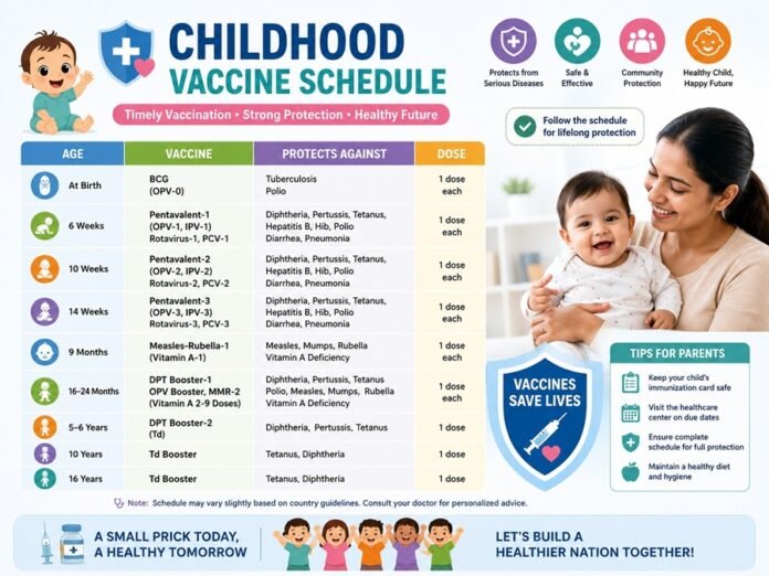 childhood vaccine schedule
